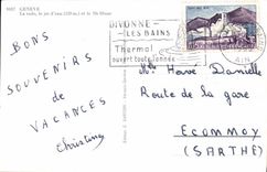 VINTAGE POSTCARD Geneva Roads the Water Swans Jet