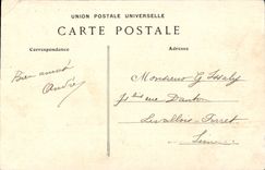 VINTAGE POSTCARD Malesherbes Thatched cottage Of Small Boer in the rocks