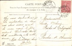 CPA Fantaisie Bonne Annee Sanglier Fer a cheval