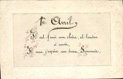 CPA Fantaisie 1er Avril