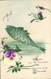 CPA Fantaisie Poisson 1er Avril