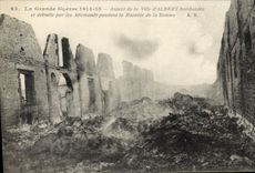 VINTAGE POSTCARD the Great War Aspect of the town of Albert bombardee Militaria