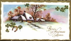 CPA Fantaisie Bonne Annee Fer a cheval