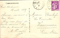 VINTAGE POSTCARD Bridge Audemer Street Of the Republic Towards I' Eglise