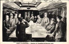 CPA Foret De Compiegne Interieur du Wagon de L'Armistice Militaria