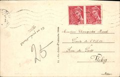 VINTAGE POSTCARD Toulouse the War memorial of the High Garonne and the alley Petain Marshal