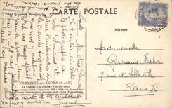 CPA Verneuil sur Indre Le chateau et le donjon Vue Sud Ouest 