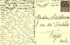 VINTAGE POSTCARD Vichy In the New Parks Giant Poplars