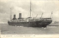 CPA Le Havre Le Transatlantique La Lorraine Bateau
