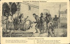 CPA Hommage Du Baisement De Pied Normandie 