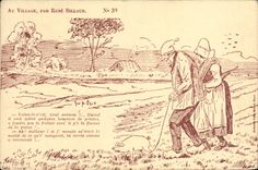 CPA Au Village Par Rene Billaud Cochon Porc 