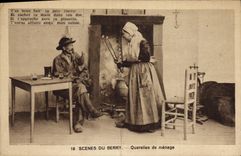 CPA Scenes Du Berry Querelles De Menage Folklore