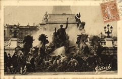 CPA Bordeaux Monument Des Girondins Details