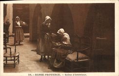 CPA Basse Provence Scene D'Interieur