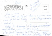 POSTAL MODERNA Chamonix Mont Blanc la aguja del Buet y de las agujas del sur de monitores