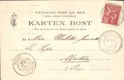 La POSTAL Calvaire de la VENDIMIA del bretón tiene Botrel pesado