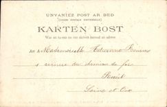 CPA Bretagne Mr Et Botrel Au Pied Du Calvaire De Port Blanc Folklore