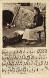 CPA Berceuse Auvergnate Folklore