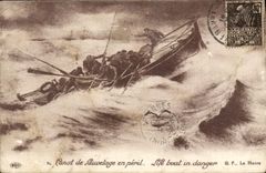 CPA Canot de sauvetage en Peril Bateau