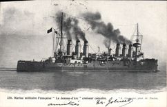 CPA Marine Militaire Francaise La Jeanne d'Arc croiseur corsaire Bateau Daguin Toulon 
