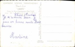 CPM Liberte Compagnie Generale Transatlatique French Line Liberte Ligne Le Havre Southampton New York