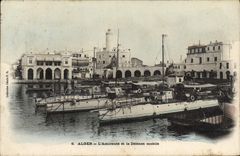 CPA Alger L'Amiraute et la Defense Mobile Bateaux