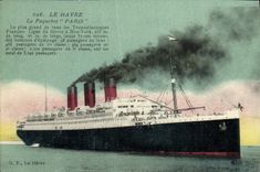 CPA Le Havre Le Paquebot Paris Bateau