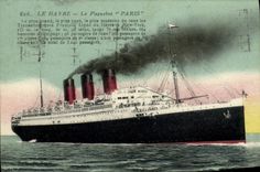 CPA Le Havre Le Paquebot Paris Bateau