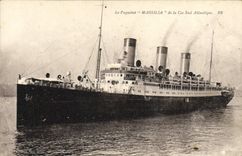 CPA Le Paquebot Massilia De la Cte Sud Atlantique