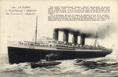 CPA Le Havre Le Transatlantique Bateau
