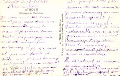 CPM Messageries Maritimes Athos II Bateau