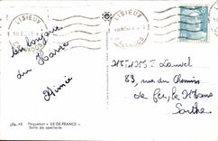 CPM Paquebot Ile De France Salle de Spectacle Bateau