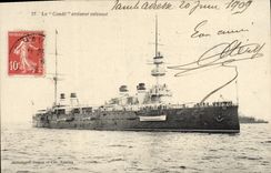 CPA Le Conde Croiseur Cuirasse Bateau