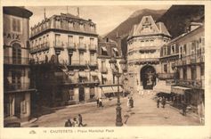 VINTAGE POSTCARD Cauterets Places Foch Marshal