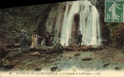 CPA Environs De La Bourboule La Cascade de la Verniere (animee)