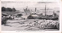 VINTAGE POSTCARD Roads of Geneva Seen from of the Quay of Waters Running Boat