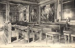 CPA Bruxelles Salle du Conseil Communal Hotel de ville