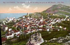 CPA La Turbie Vue Generale et la Tete de Chien Vue Prise du Mt Bataille 