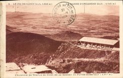 CPA Pic de Sancy La Banne d'Ordanche L'auberge du temple de Mercure au sommet du Puy de Dome 