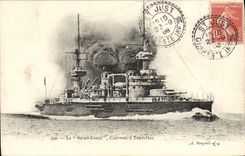 CPA Le Saint louis Cuirasse a tourelles Bateau 