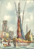 CPA Bateau de peche Voilier 