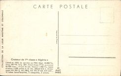 CPA Croiseur de 1ere Classe Algerie Bateau Haffner 