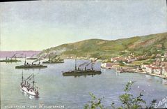 CPA Villeranche Baie De Villefranche Bateaux