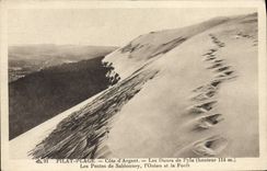 CPA Pilat Plage Cote d'Argent Les Dunes de Pyla Les pentes de Sablonney L'ocean et la foret