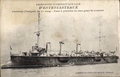 CPA Campagne d'Orient 1914 1918 Entrecasaux Croiseur francais de 1er rang 