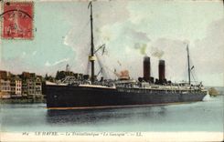 CPA Le Havre Le Transatiantique La Gascogne 