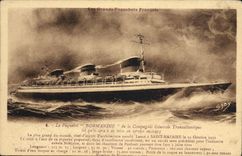 CPA Le Paquebot Normandie de la Compagnie Generale Transatlantique Bateau 