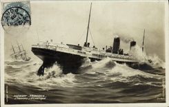 CPA Paquebot Provence a travers l'Atlantique