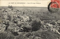 VINTAGE POSTCARD Drill De Fontainebleau Chaos of the Falls of Apremont