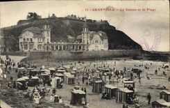 CPA Granville Le Casino et la Plage 